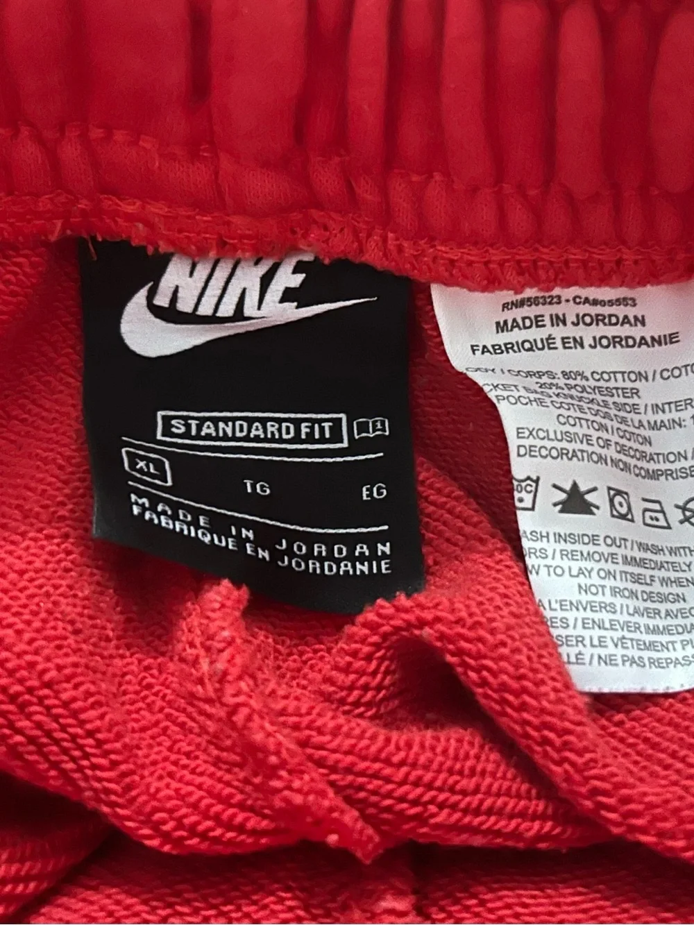 Nike Youth Shorts 2 pair Red /royal Blue Athletic Fleece Swoosh Logo Size XL